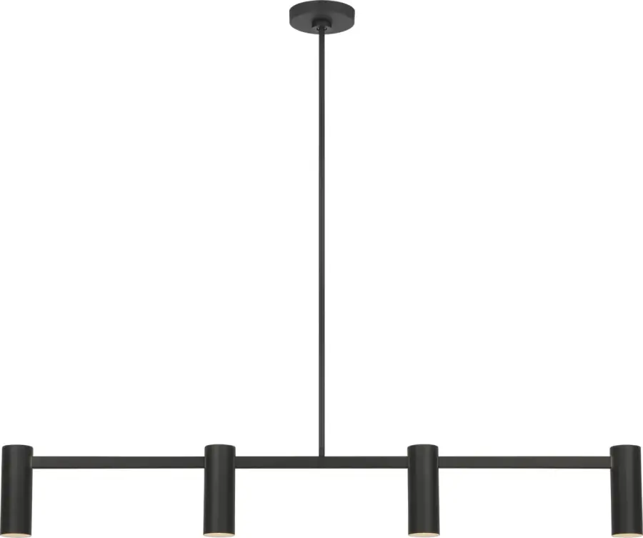 Zentro Four Light Linear Chandelier in Midnight Black - Image 5