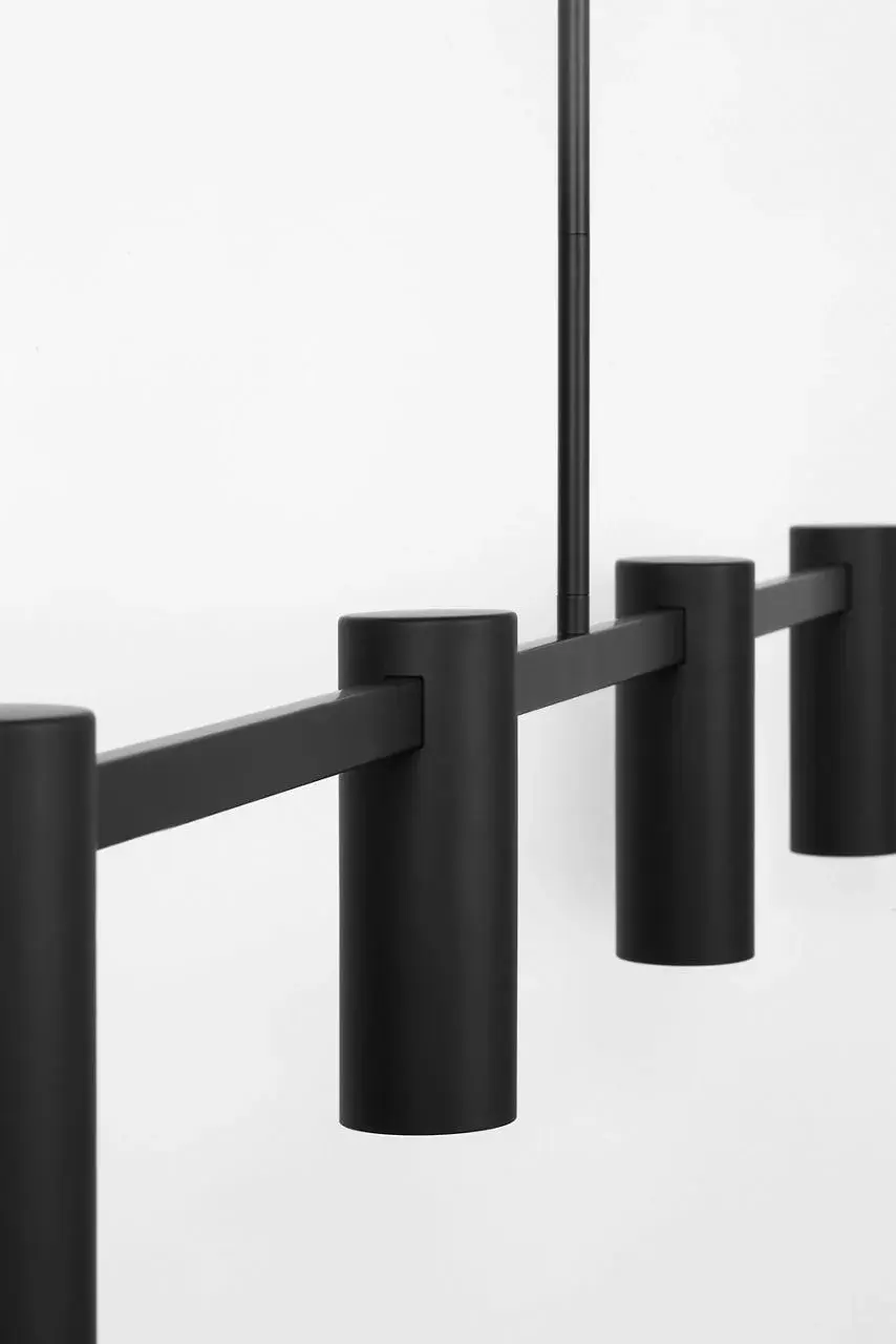 Zentro Four Light Linear Chandelier in Midnight Black - Image 2