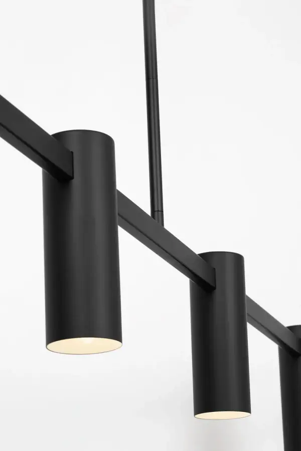 Zentro Four Light Linear Chandelier in Midnight Black - Image 3