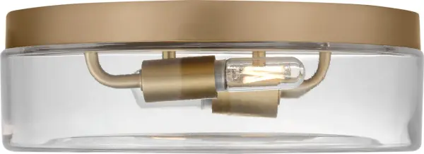 Rhett 12" Flush Mount in Satin Brass - Image 3
