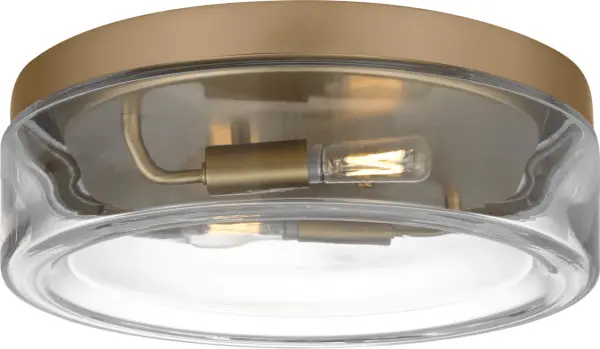 Rhett 12" Flush Mount in Satin Brass - Image 4