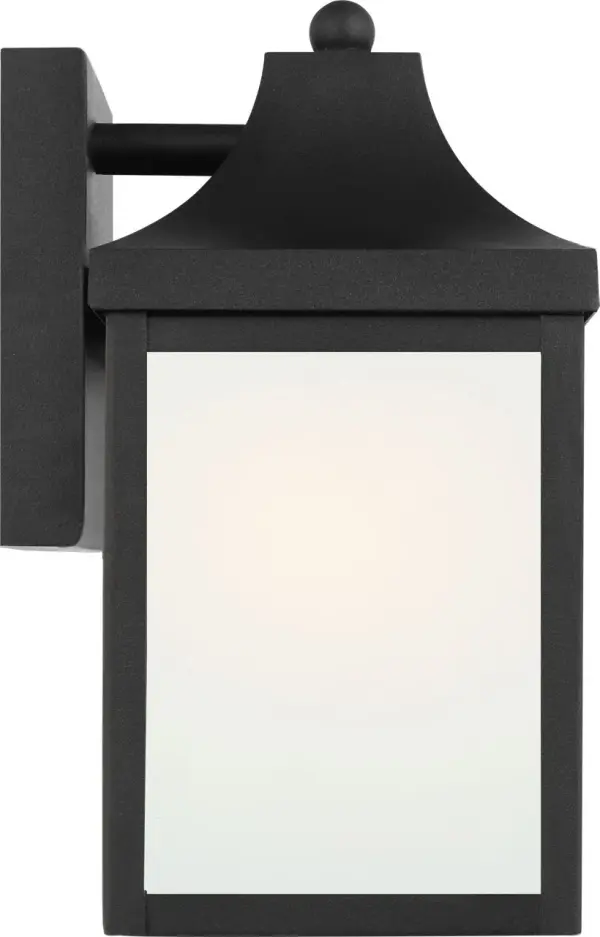 Saybrook Extra Small Outdoor Wall Lantern in Textured Black - Image 11