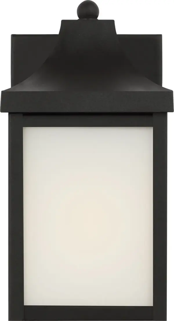 Saybrook Extra Small Outdoor Wall Lantern in Textured Black - Image 3