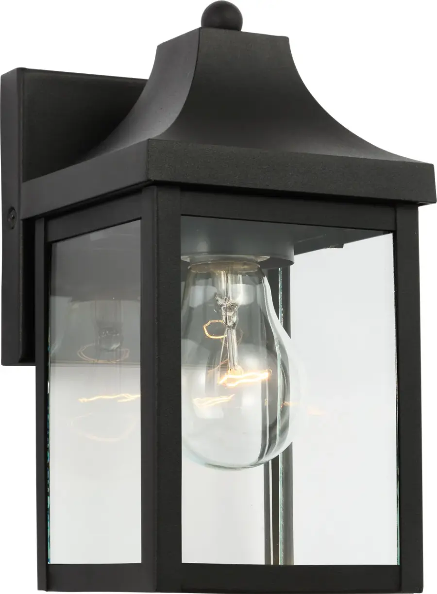 Saybrook Extra Small Outdoor Wall Lantern in Textured Black - Image 6