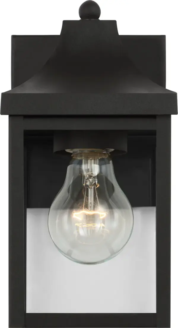 Saybrook Extra Small Outdoor Wall Lantern in Textured Black - Image 7