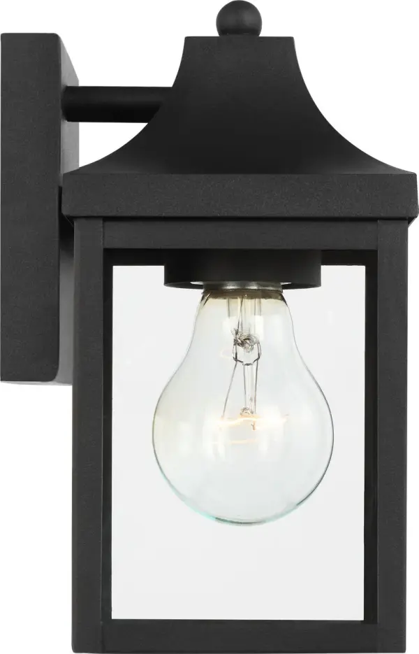 Saybrook Extra Small Outdoor Wall Lantern in Textured Black - Image 8