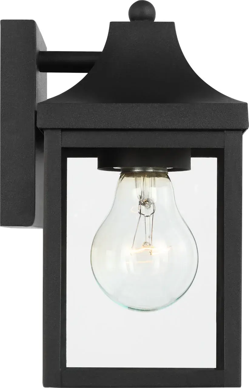 Saybrook Extra Small Outdoor Wall Lantern in Textured Black - Image 8