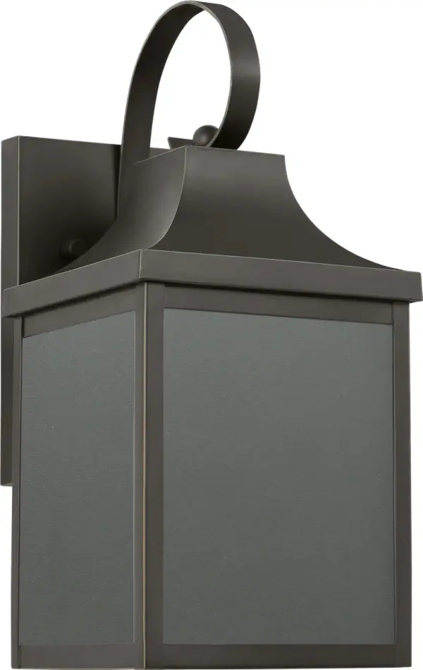 The Saybrook Small Lantern delivers traditional charm in a compact outdoor wall fixture. Its antique bronze finish and clear glass panels create welcoming illumination for entryways, porches, and patios.