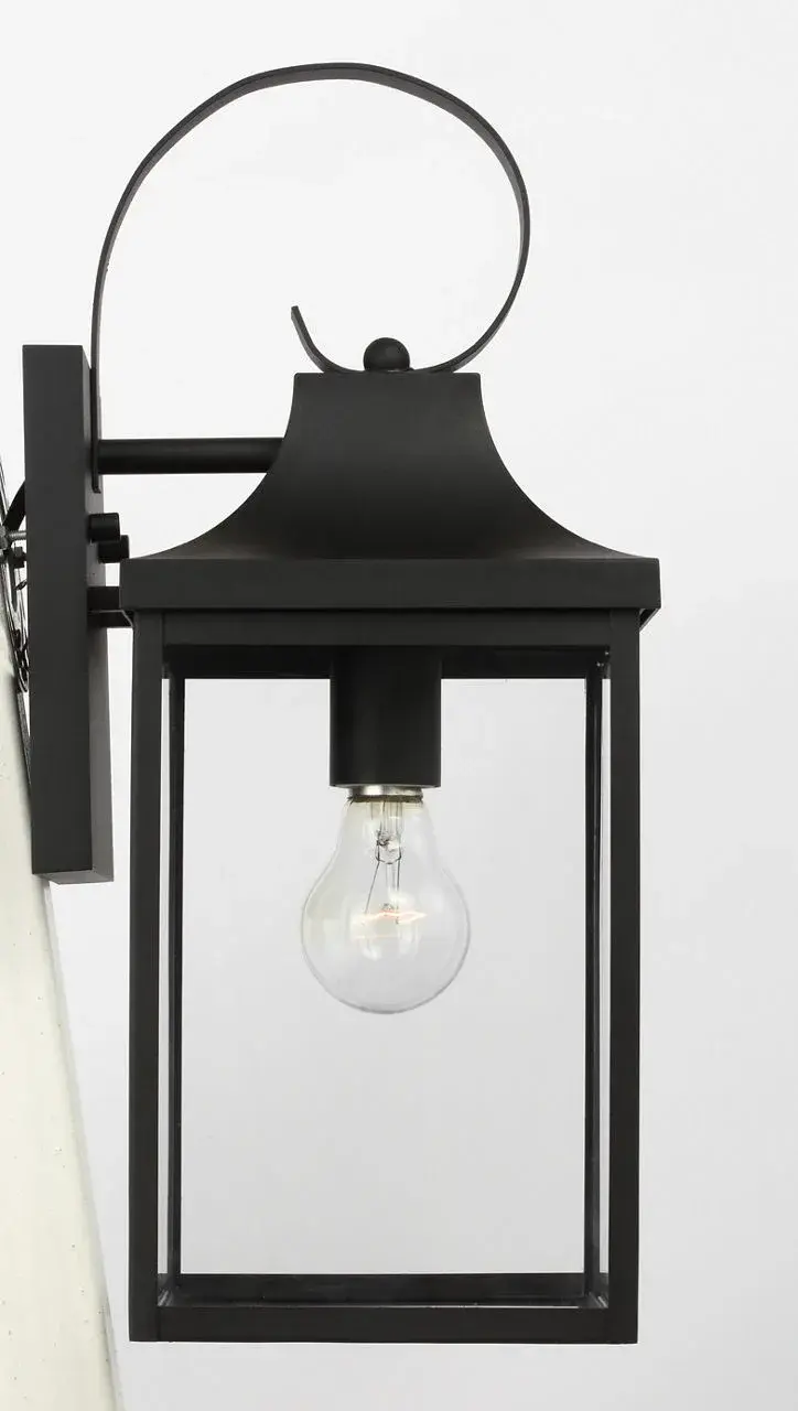 Saybrook Medium Wall Lantern in Textured Black - Image 8