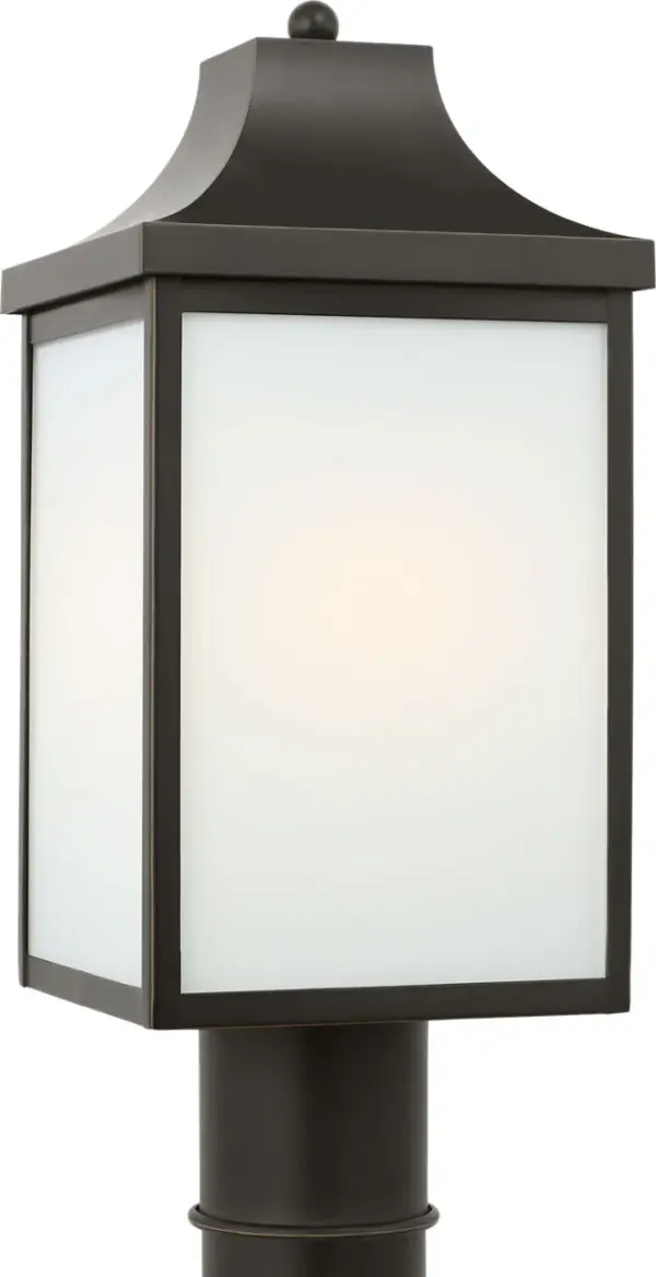 Saybrook Medium Post Lantern in Antique Bronze - Image 3