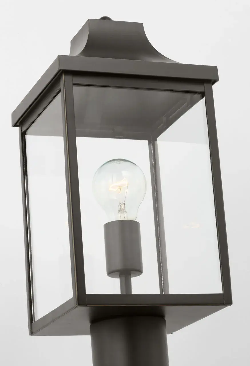 Saybrook Medium Post Lantern in Antique Bronze - Image 5