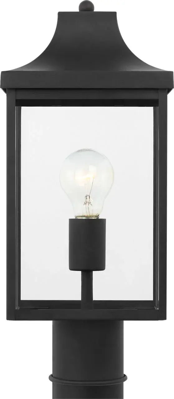 Saybrook Medium Post Lantern in Textured Black - Image 3