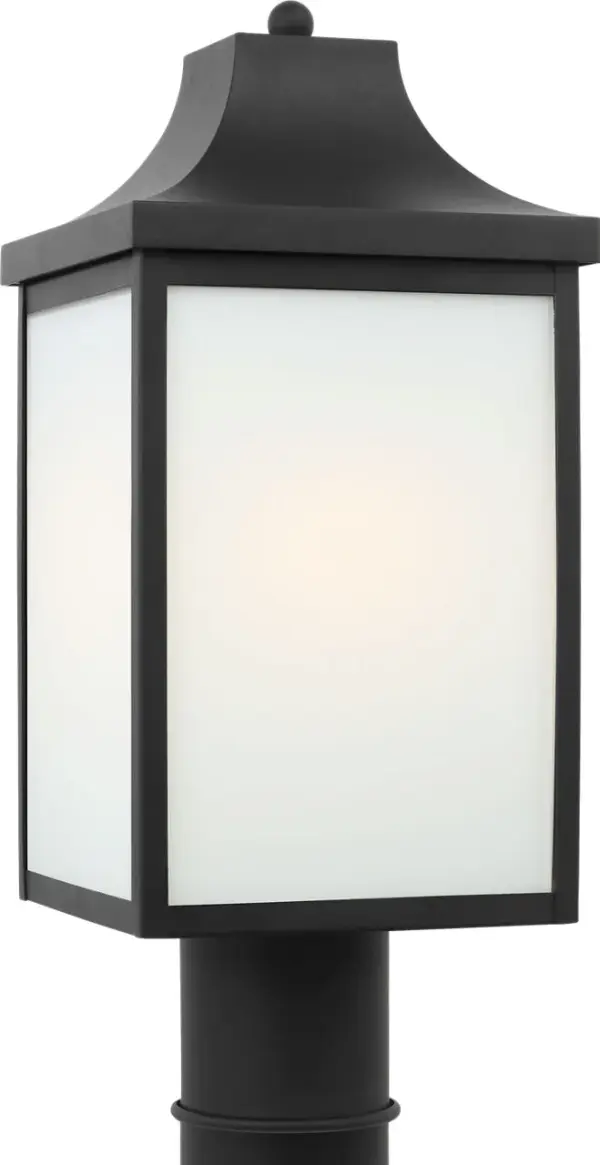 Saybrook Medium Post Lantern in Textured Black - Image 4