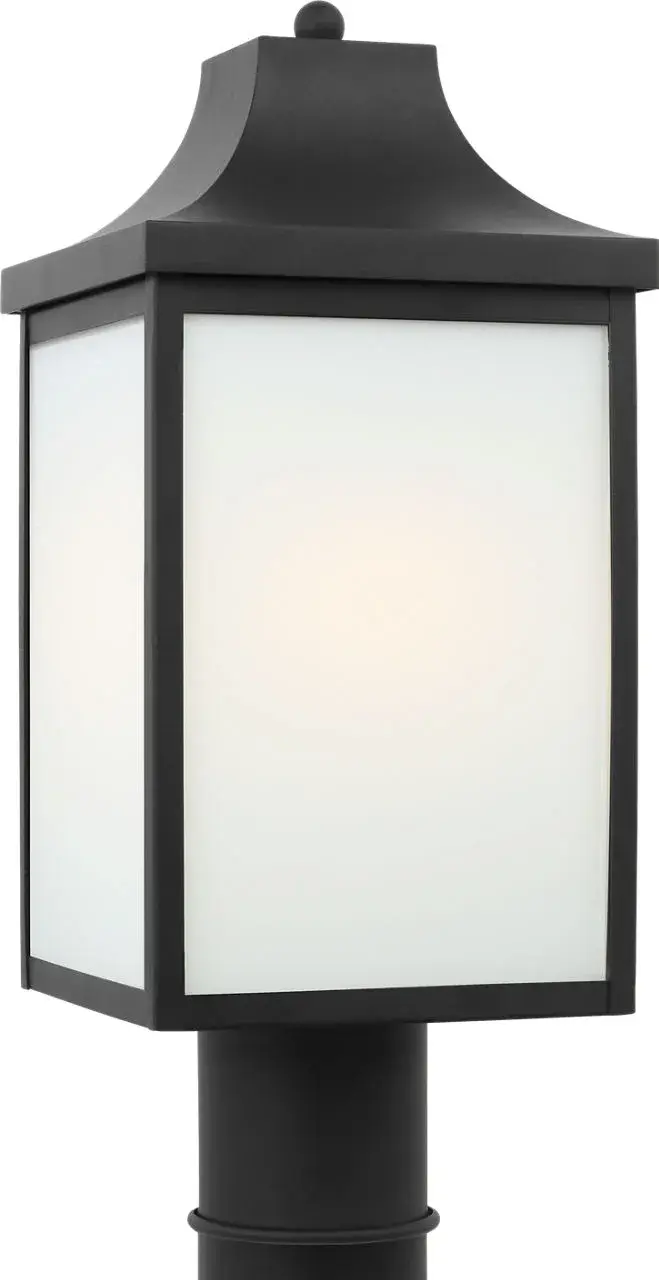 Saybrook Medium Post Lantern in Textured Black - Image 4