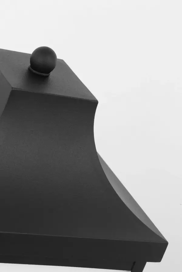 Saybrook Medium Post Lantern in Textured Black - Image 5