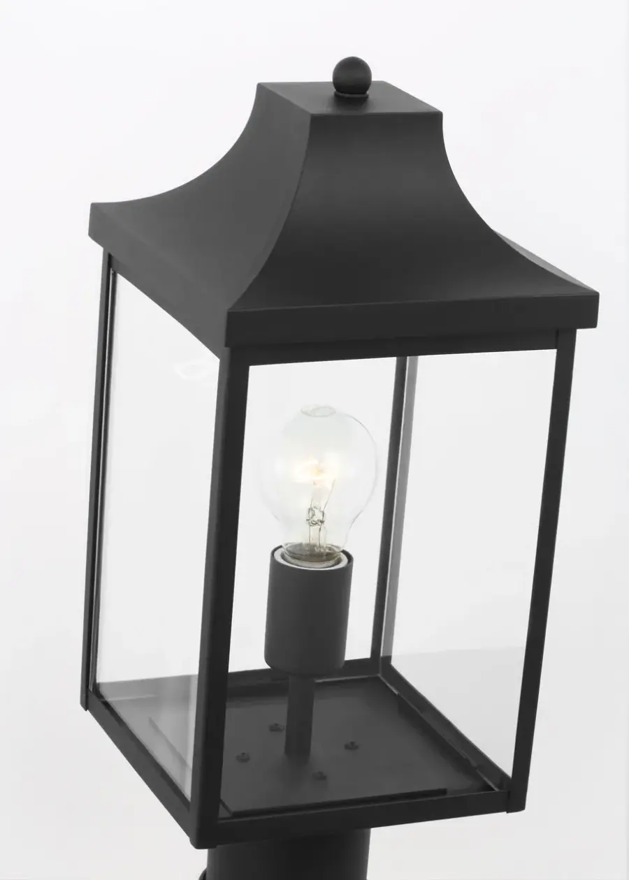 Saybrook Medium Post Lantern in Textured Black - Image 7