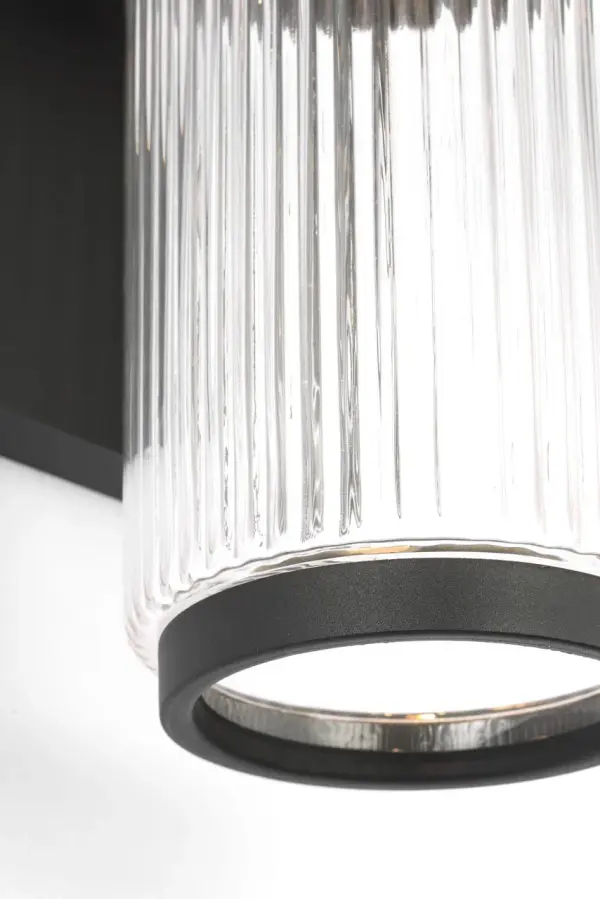 Ronde Small Outdoor Wall Lantern in Textured Black - Image 11