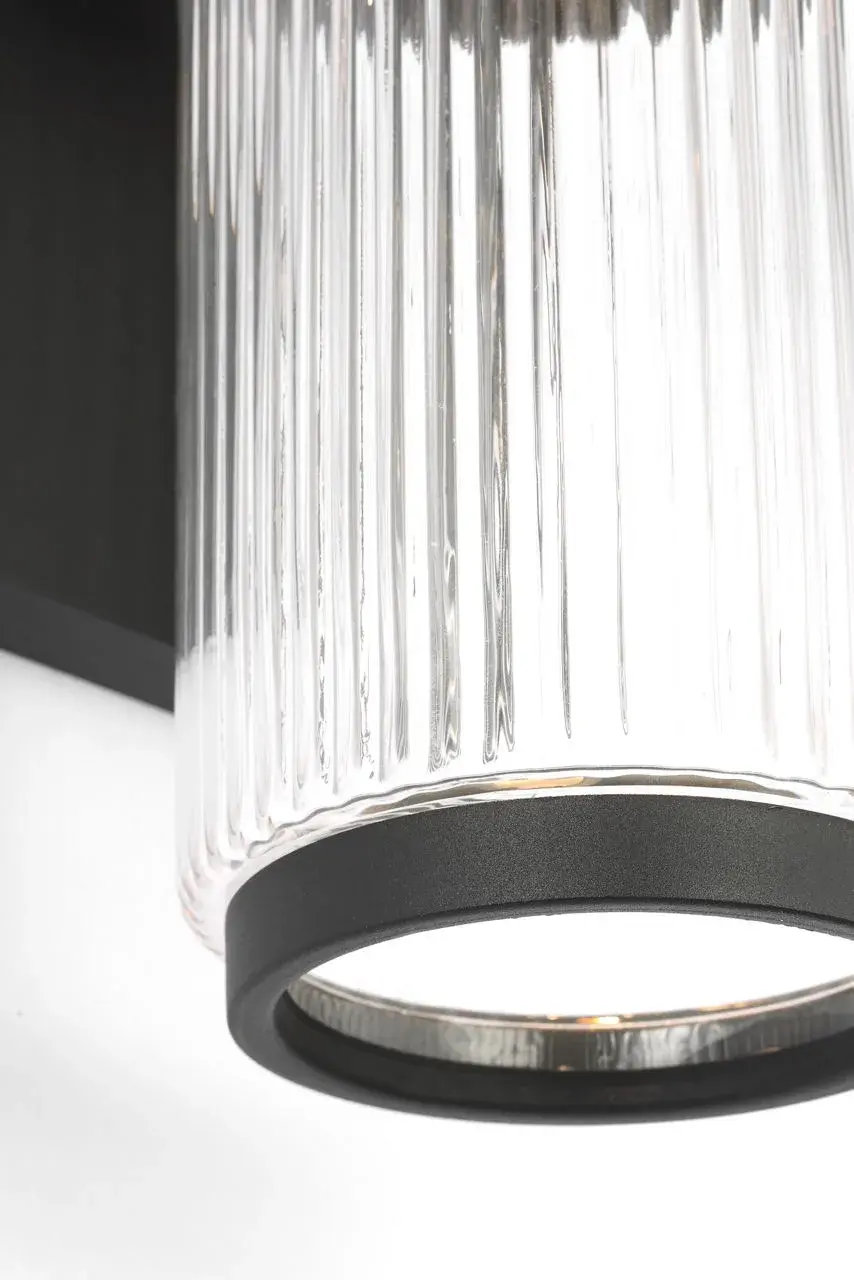 Ronde Small Outdoor Wall Lantern in Textured Black - Image 11