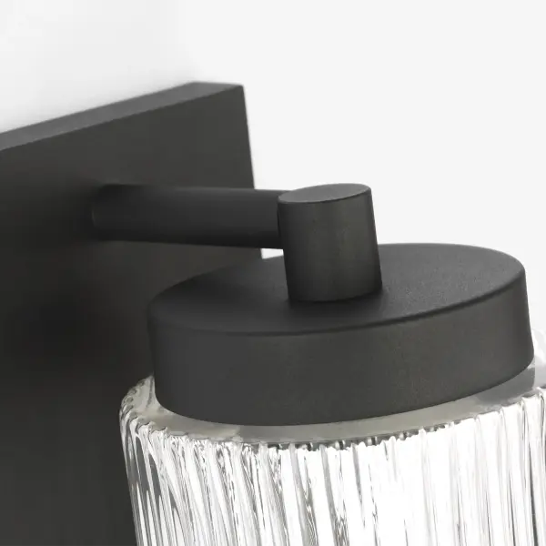 Ronde Small Outdoor Wall Lantern in Textured Black - Image 3
