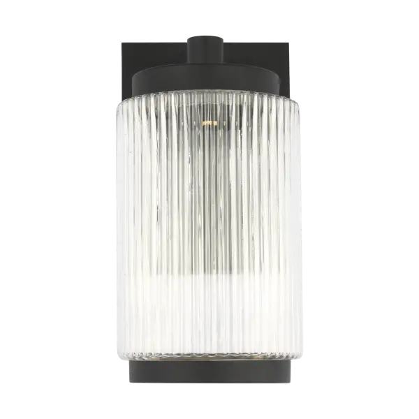 Ronde Small Outdoor Wall Lantern in Textured Black - Image 5