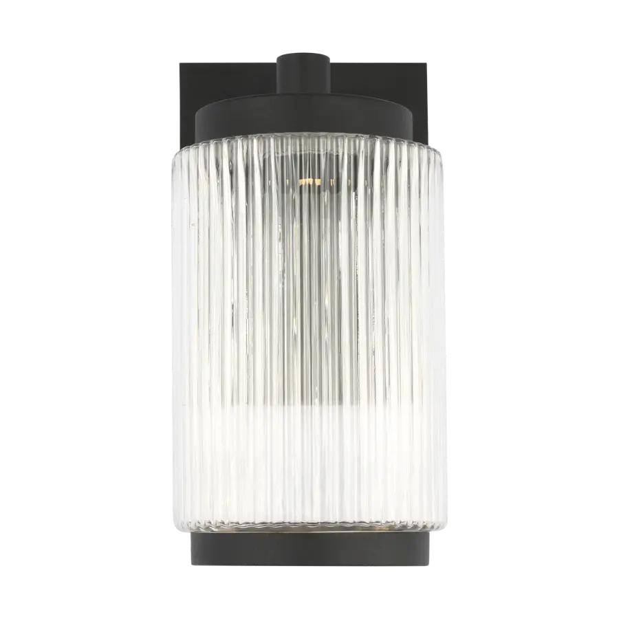 Ronde Small Outdoor Wall Lantern in Textured Black - Image 5