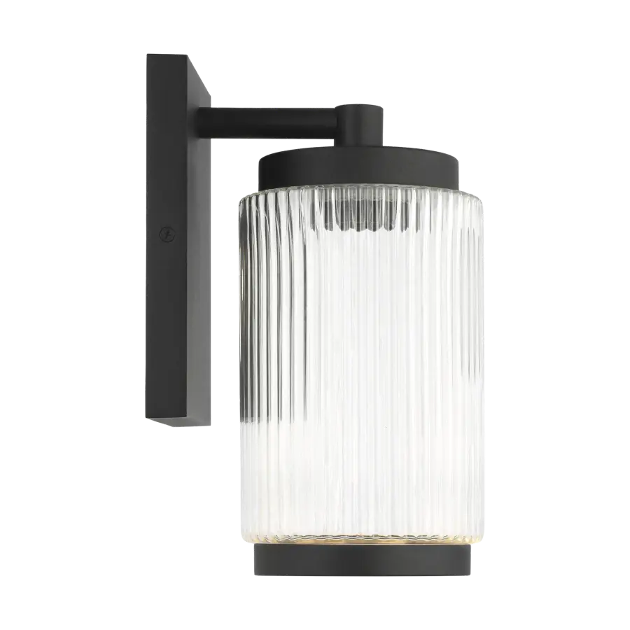 Ronde Small Outdoor Wall Lantern in Textured Black - Image 6