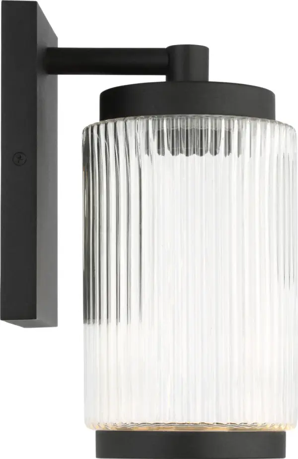 Ronde Small Outdoor Wall Lantern in Textured Black - Image 7