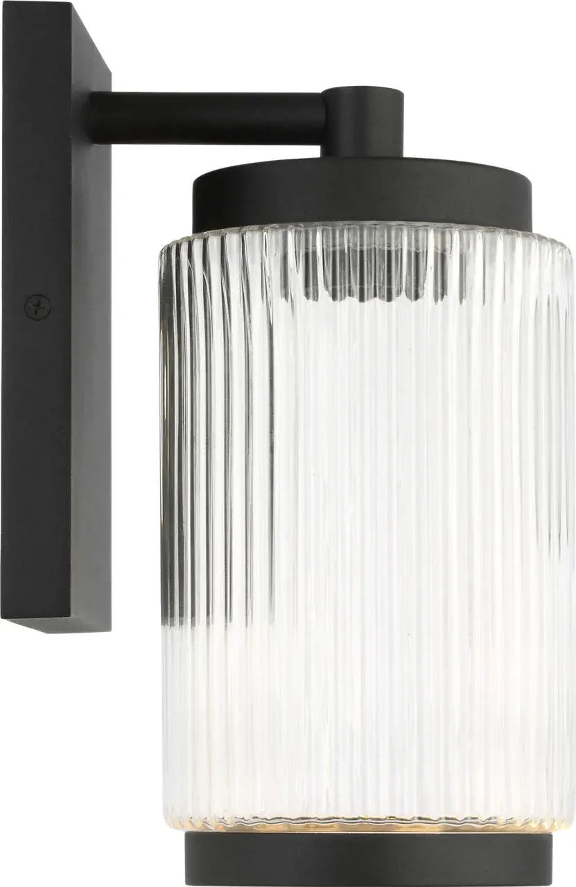 Ronde Small Outdoor Wall Lantern in Textured Black - Image 7