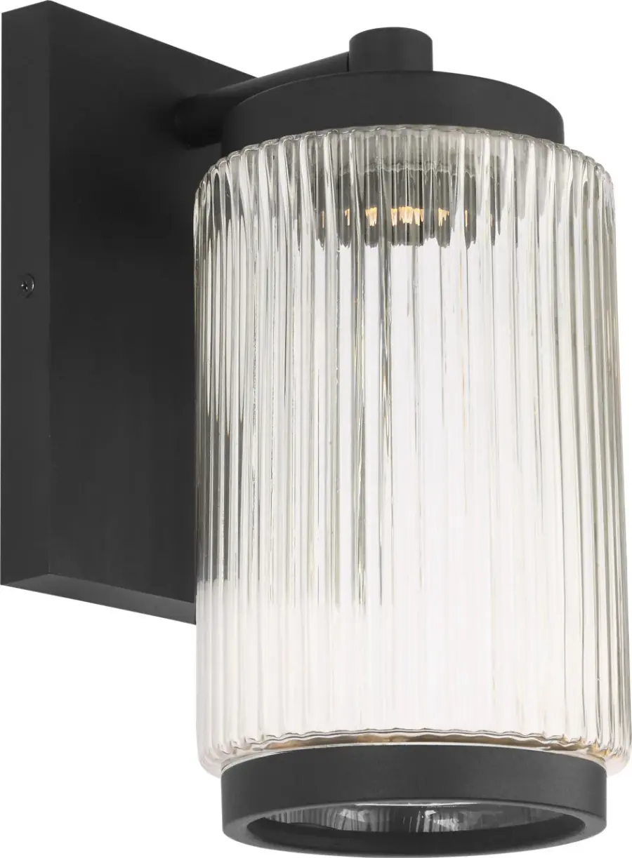 Ronde Small Outdoor Wall Lantern in Textured Black - Image 8