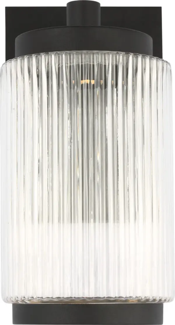 Ronde Small Outdoor Wall Lantern in Textured Black - Image 9
