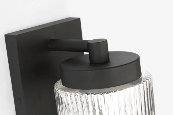 Ronde Small Outdoor Wall Lantern in Textured Black - Image 10
