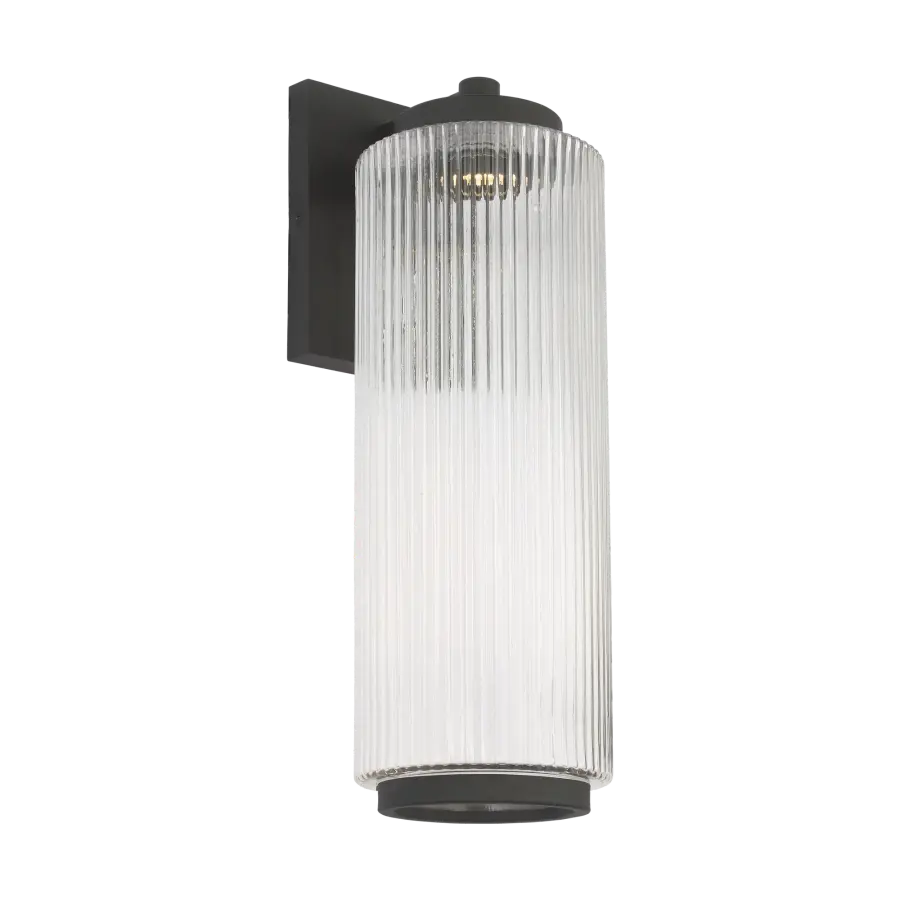 Ronde Large Outdoor Wall Lantern in Textured Black - Image 2