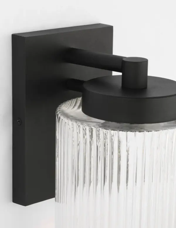 Ronde Large Outdoor Wall Lantern in Textured Black - Image 11