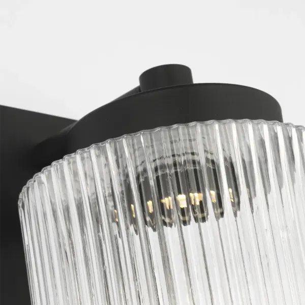 Ronde Large Outdoor Wall Lantern in Textured Black - Image 4