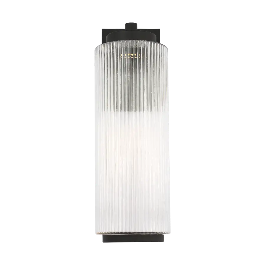 Ronde Large Outdoor Wall Lantern in Textured Black - Image 5