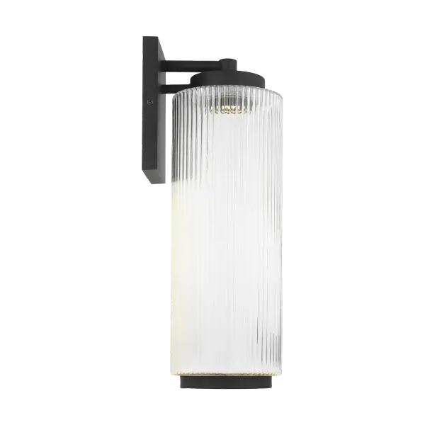 Ronde Large Outdoor Wall Lantern in Textured Black - Image 6