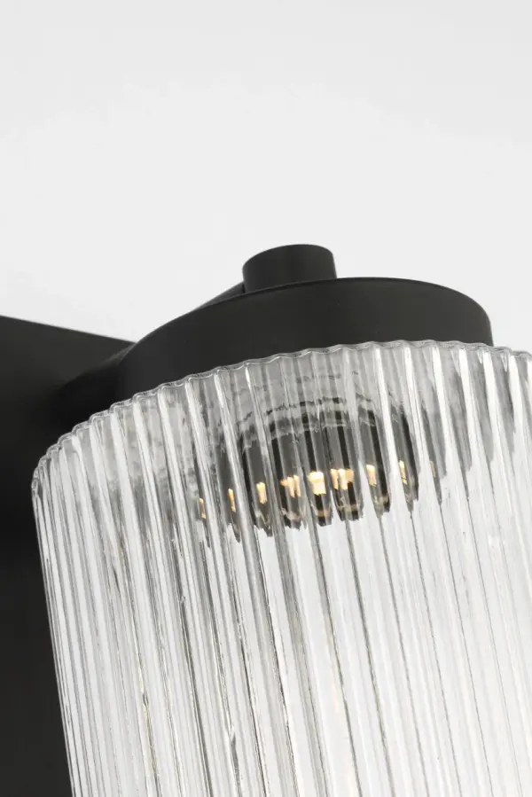 Ronde Large Outdoor Wall Lantern in Textured Black - Image 10