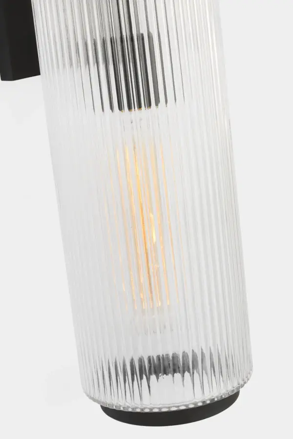 Ronde Large Outdoor Wall Lantern in Textured Black - Image 4