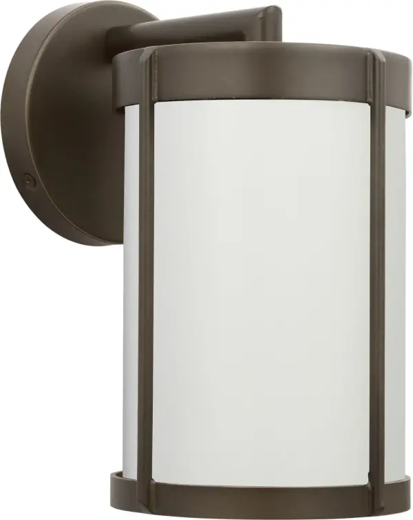 The Luning Small Lantern delivers industrial-inspired style in a scaled-down form, perfect for narrow entries, walkways, and secondary exterior placements. Its antique bronze finish and white aluminum shade provide targeted illumination.