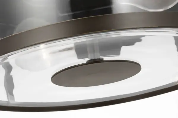 Luning Medium Flush Mount in Antique Bronze with Clear Glass - Image 4