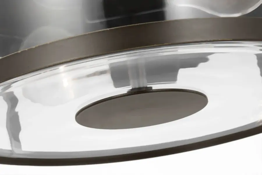 Luning Medium Flush Mount in Antique Bronze with Clear Glass - Image 4