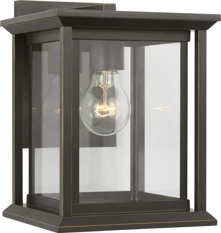 Audley Small Wall Lantern in Antique Bronze with Clear Glass - Image 2