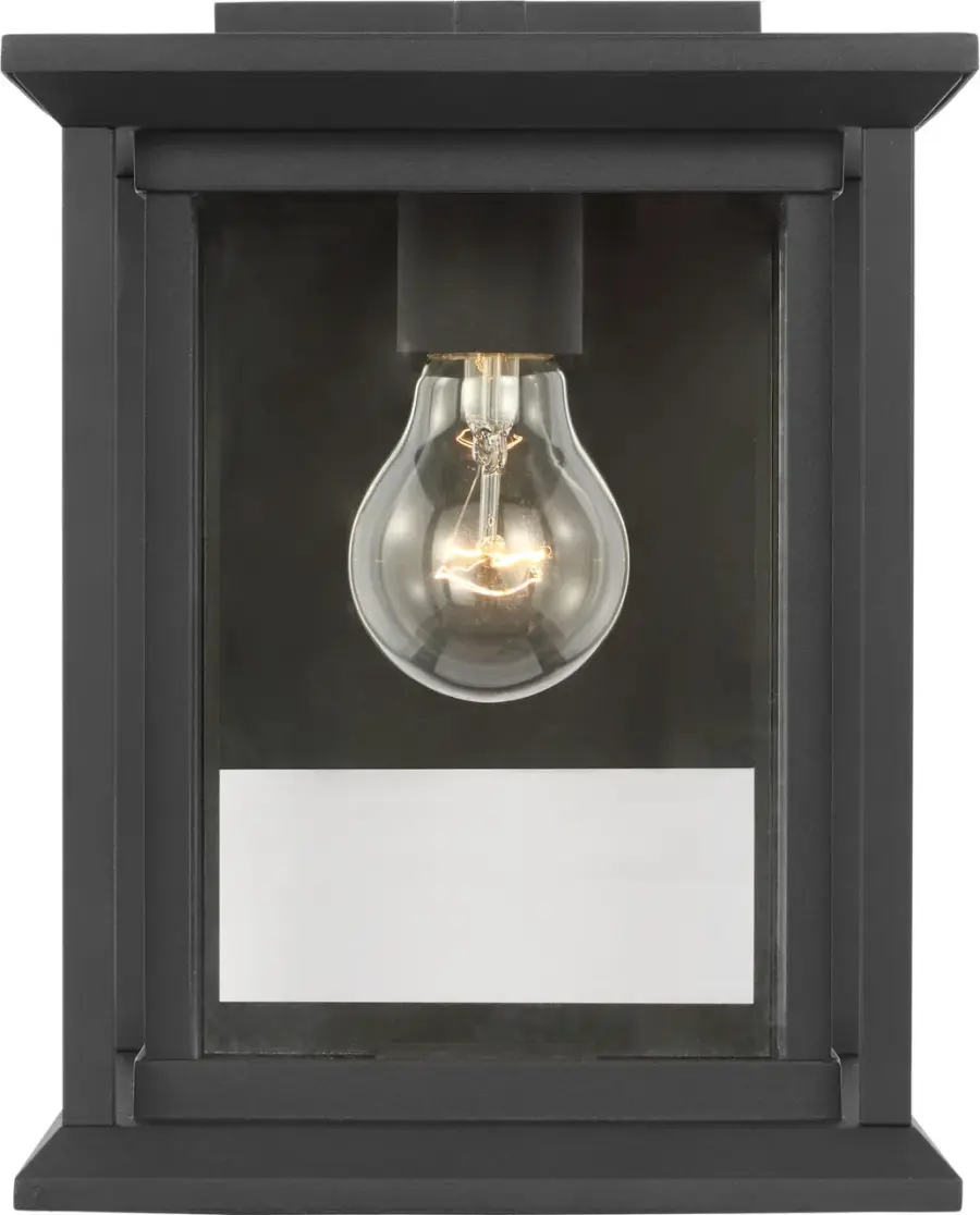 Audley Small Outdoor Wall Lantern in Textured Black - Image 1
