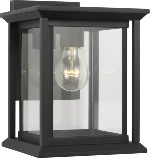 Audley Small Outdoor Wall Lantern in Textured Black - Image 3
