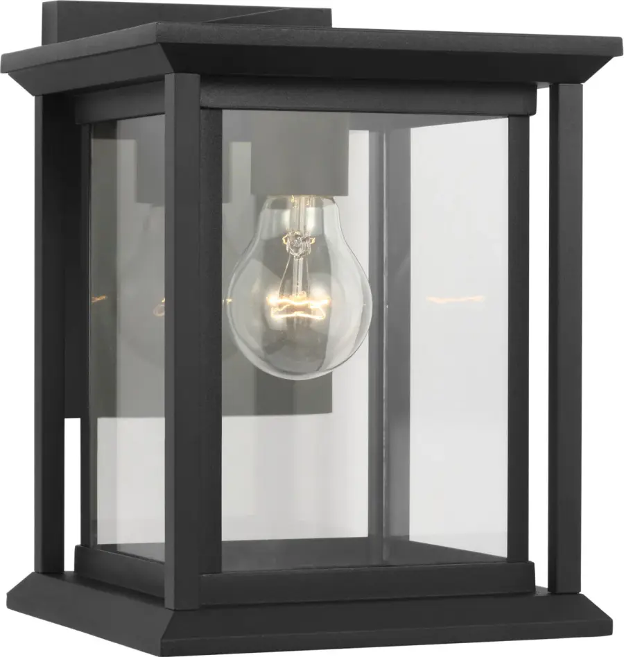 Audley Small Outdoor Wall Lantern in Textured Black - Image 3