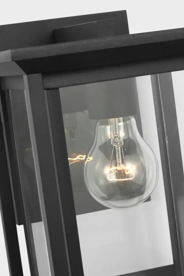 Audley Small Outdoor Wall Lantern in Textured Black - Image 4