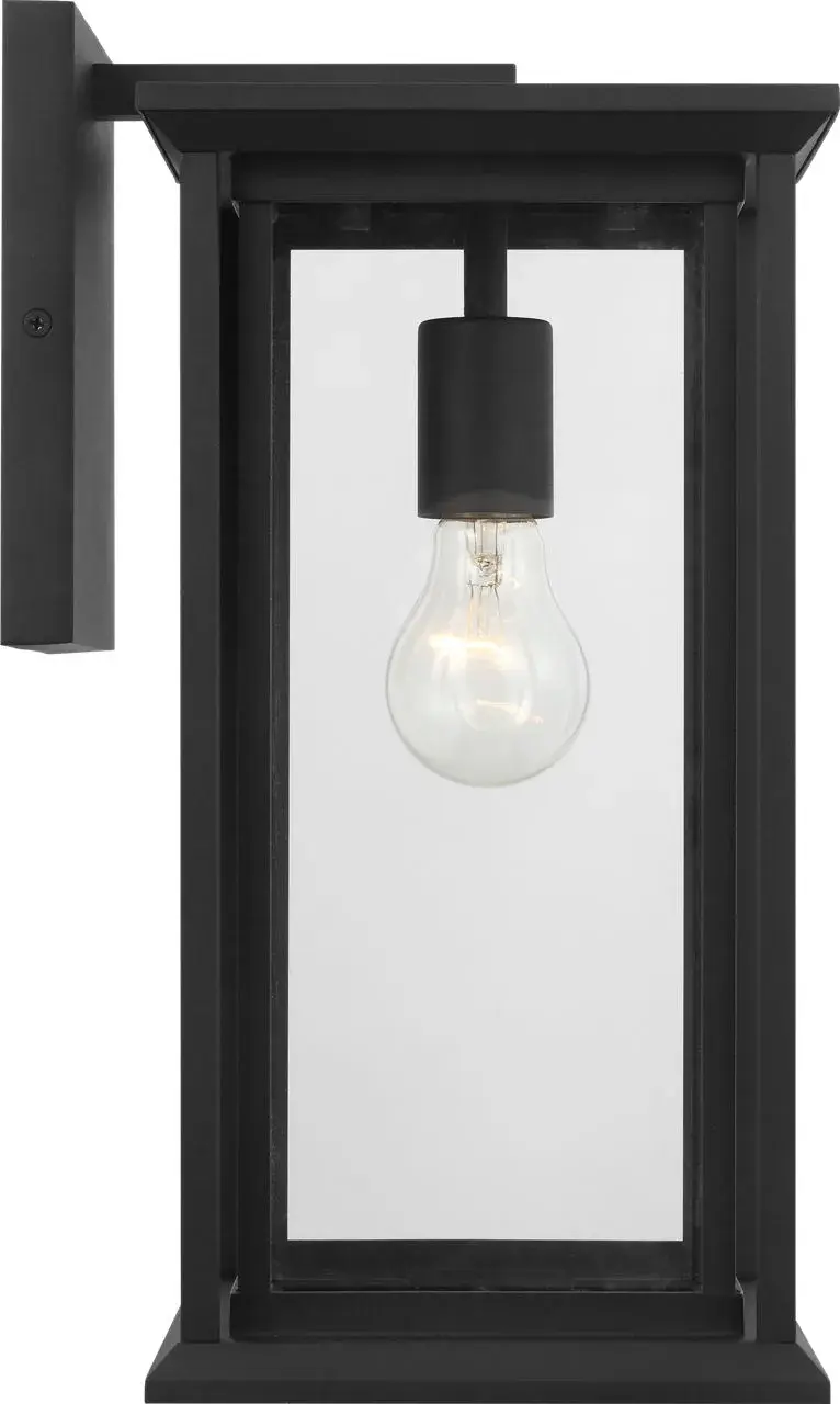 Audley Medium Lantern in Textured Black - Image 1