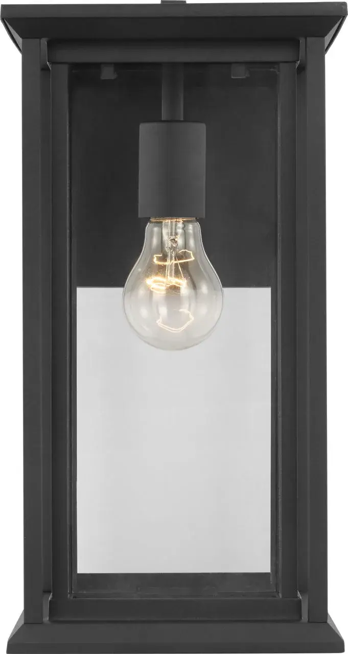 Audley Medium Lantern in Textured Black - Image 3
