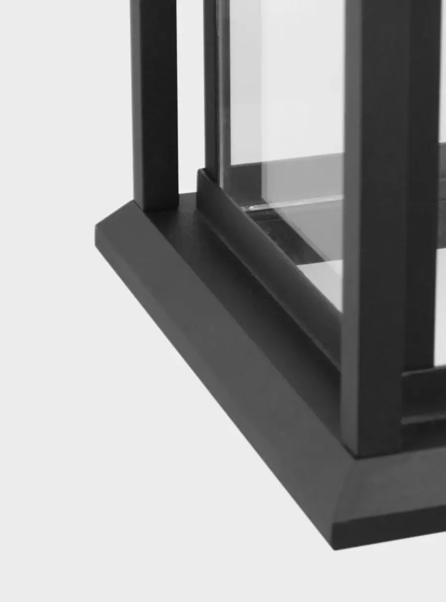 Audley Medium Lantern in Textured Black - Image 4