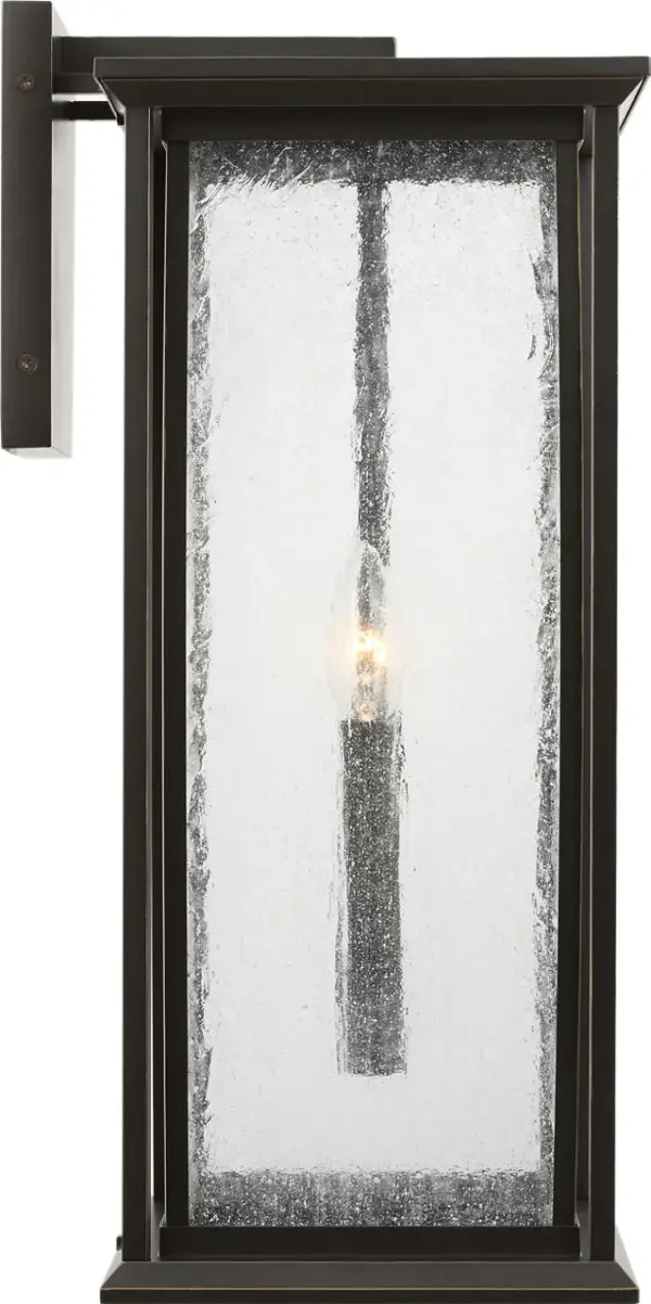 The Audley Large Lantern combines traditional lantern styling with contemporary clean lines. Wet-rated construction and weather-resistant finish ensure long-lasting performance in outdoor environments.